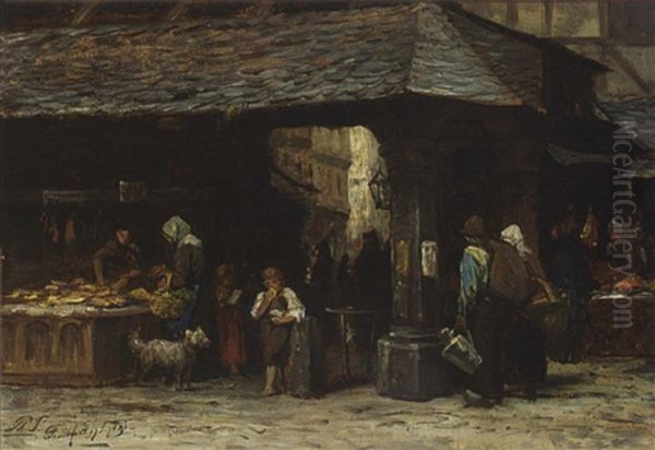 A Market Scene In Frankfurt - view 1