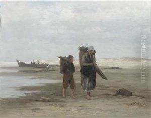 Strandjutters by Philip Lodewijk Jacob Frederik Sadee