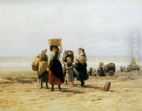 Scheveningen Fisherwomen Bringing Home The Catch - view 1