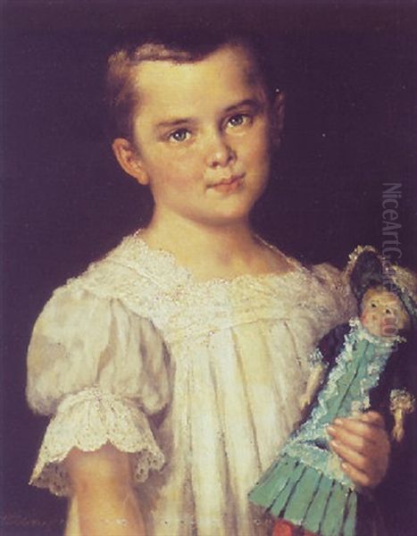 A Girl With Her Doll - view 1