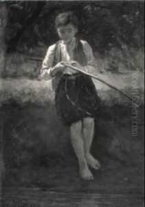 The Little Angler by Philip Lodewijk Jacob Frederik Sadee
