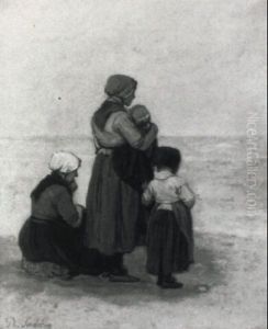 Waiting For Father by Philip Lodewijk Jacob Frederik Sadee