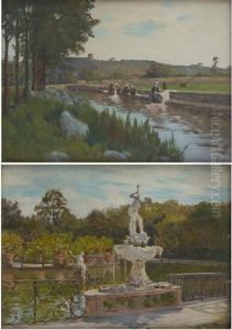 Lavandieres En Bretagne by Joseph-Felix Bouchor