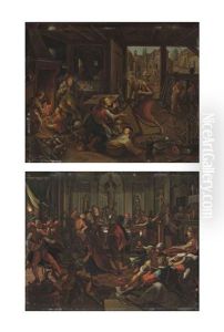Death Visiting The Poor (+ A House Of Ill-fame; Pair)