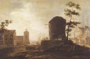 Harbour Scene by William Sadler the Elder