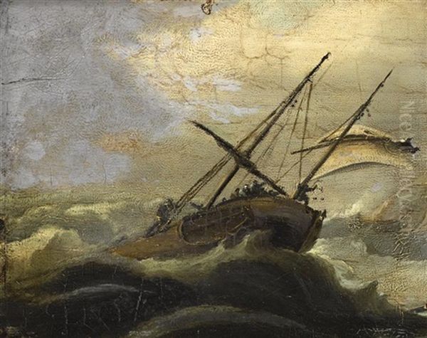 Ship In Rough Seas - view 1