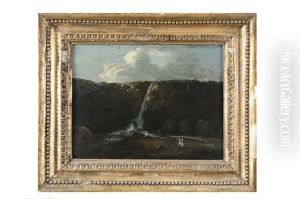 The Waterfall At Powerscourt by William Sadler the Younger