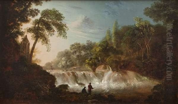 Figures By A Weir - view 1