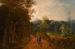 View Of The Great Sugar Loaf And Little Sugar Loaf, Co. Wicklow by William Sadler the Younger