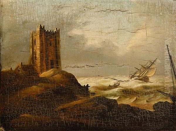 Shipping Off The Coast With A Castle - view 1