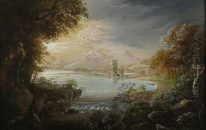 Ross Castle Killarney, With Figures Angling In Foreground