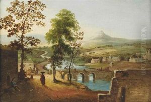 A View Of The Sugar Loaf Mountain And The Outskirts Of Bray Town, Co. Wicklow by William Sadler the Younger
