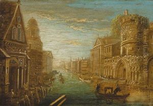 Canal Scene In Venice by William Sadler the Younger