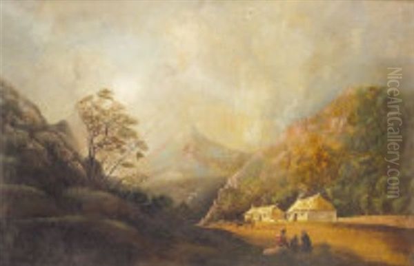 Soldier And Figures At The Scalp, Co. Wicklow - view 1