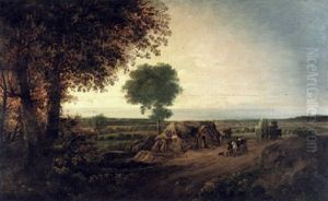 A View Of Dublin Bay With Kingstown Harbour In The Foreground, The Hill Of Howth In The Distance And The Pigeon House On The Left by William Sadler the Younger