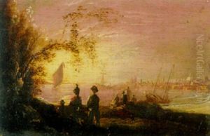 Amalfi Coastline, Evening by William Sadler the Younger