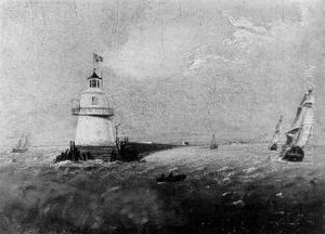 Shipping Entering Dublin Harbour, Passing The Pigeon House by William Sadler the Younger