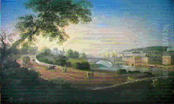 A View Of Dublin And The Liffey, From Phoenix Park by William Sadler the Younger