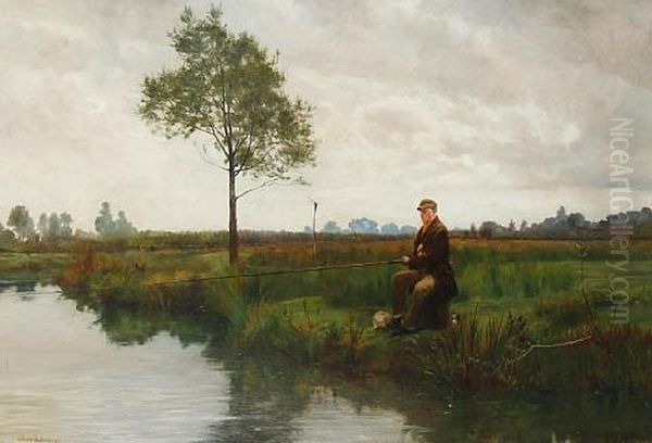 The Angler (+ A Pegged-down Fishing Match, Engraving; 2 Works) - view 1