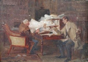 Business At Day And Sons, Solicitors, Office At St. Ives by Walter-Dendy Sadler