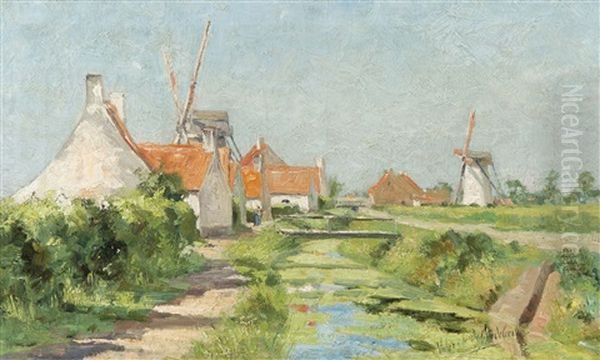 Sunny Landscape Near Lissewege (ca. 1895) - view 1