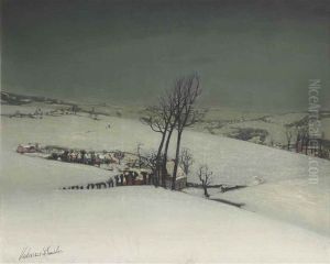 A Winter Landscape by Valerius De Saedeleer