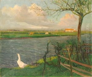 Vue De La Maison De L'artiste A Latem by Valerius De Saedeleer