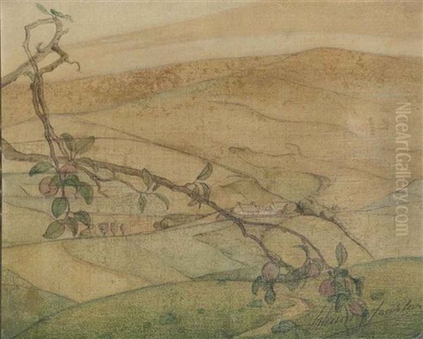 A Valley In Wales by Valerius De Saedeleer