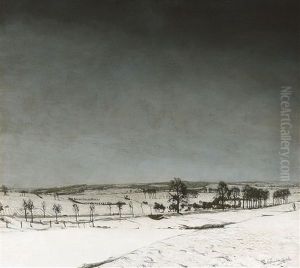Chemin Vicinal (paysage D'hiver) by Valerius De Saedeleer