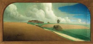 De Houten Standaardmolen Van Tiegem - Le Moulin De Tiegem by Valerius De Saedeleer