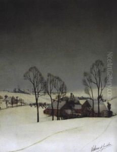 Winter Te Etikhove by Valerius De Saedeleer