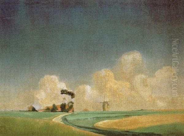Zomerlandschap Met Molen - view 1