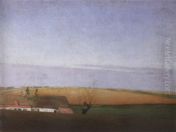 Trees And Farm Houses In An Extensive Landscape - view 1