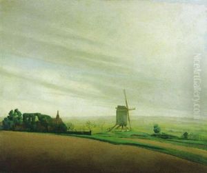 Molen Te Tieghem by Valerius De Saedeleer