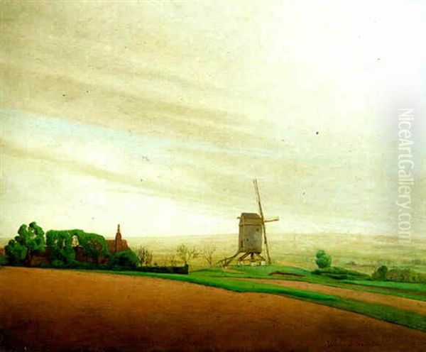 Moulin Dans Un Paysage En Flandre - view 1