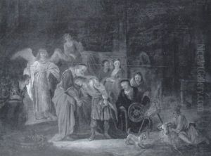Le Retour De Tobie by Jan Pietersz Saenredam