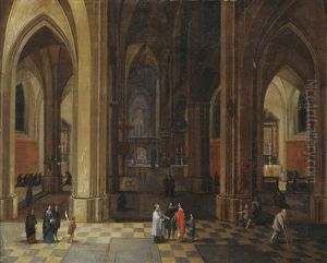 Figures In A Cathedral Interior