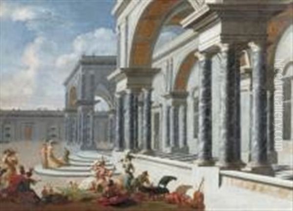 Dejeuner Dans La Cour D"un Palais - view 1