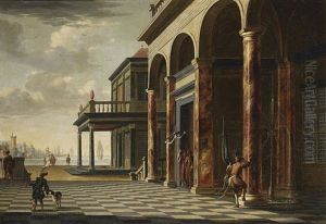 Phantastische Palastarchitektur Mit Exotischen Figuren by Jacob Ferdinand Saeys