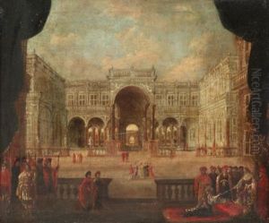 A Palace Capriccio Scene With Esther Before Ahasuerus