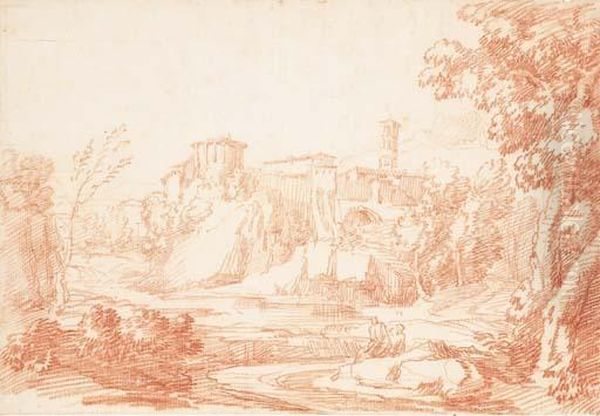 Une Vue De Tivoli Avec Le Temple De Vesta - view 1