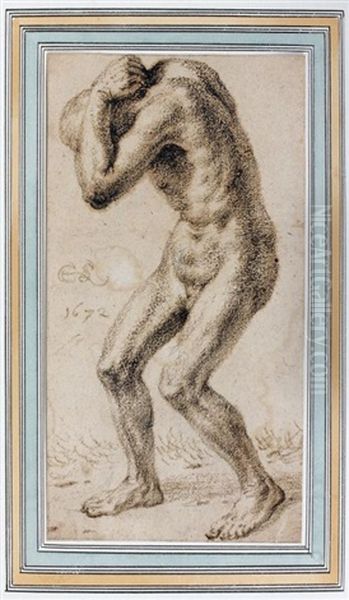 Etude D'homme Nu Effraye (study) (recto/verso) - view 1