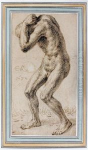 Etude D'homme Nu Effraye (study) (recto/verso) Etude D'homme Nu Effraye (study) (recto/verso)