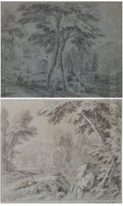 Paysages Anime De Personnages by Adriaen Frans Boudewijns