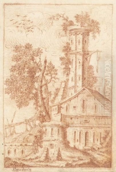 Altes Gebaudeensemble Mit Turm. - view 1