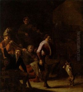 Dansande Och Musicerande Sallskap by Cornelis Saftleven