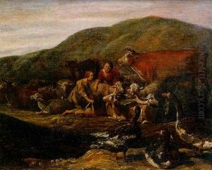 Basse-cour Et Troupeau by Cornelis Saftleven
