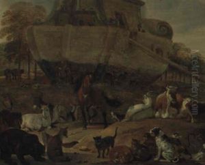 Einzug Der Tiere In Die Arche Noah by Cornelis Saftleven