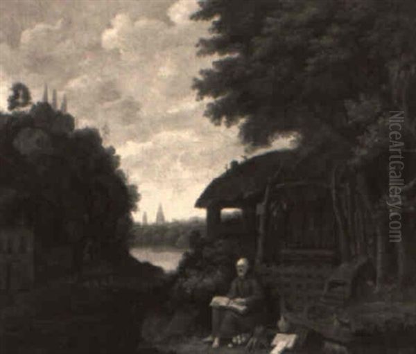 Hermit Reading - view 1