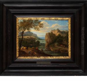 Landskap Med Figurer by Adriaen Frans Boudewijns